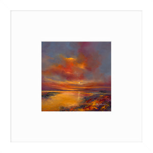 Golden Hour Sunset – Framed Picture with White Frame (W22) - Beattys of Loughrea | www.beattys.ie