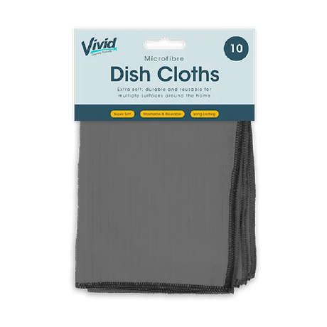 Microfibre Colour Dish Cloths 10PK - Beattys of Loughrea | www.beattys.ie