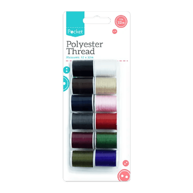 Polyester Thread 32m - 12 Pack - Beattys of Loughrea | www.beattys.ie