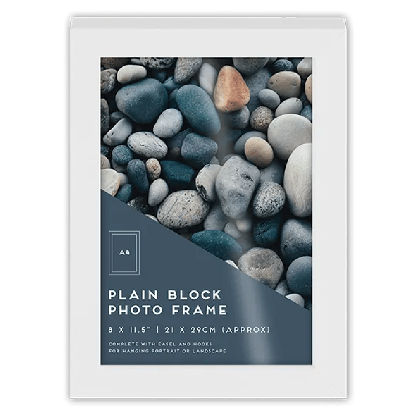 White Block Photo Frame A4 - Beattys of Loughrea | www.beattys.ie