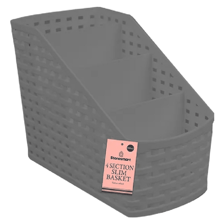 4-Section Slim Rattan-Style Storage Basket - Beattys of Loughrea | www.beattys.ie