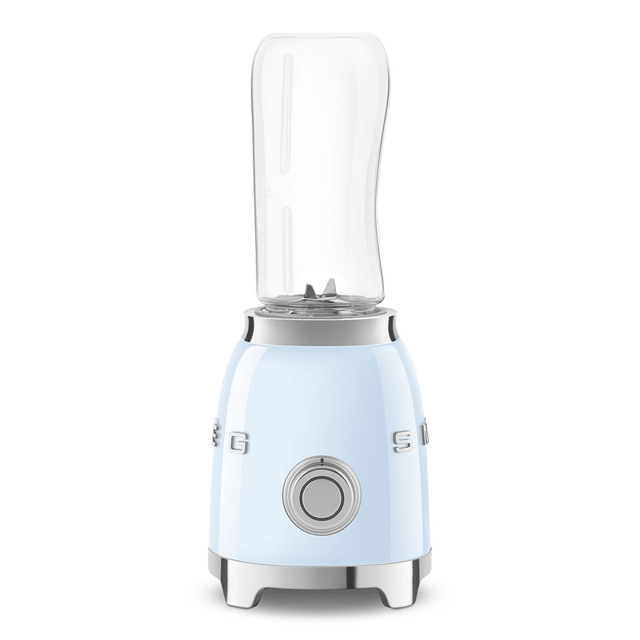 Smeg 50's Style Mini Personal Blender & Smoothie Maker Pastel Blue| PBF01PBUK - HAND BLENDERS CHOPPERS - Beattys of Loughrea