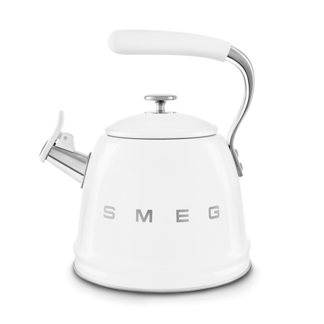 Smeg 50's Style Whistling Kettle 2.3L White | WKF01WH - S/S STOVE TOP KETTLES - Beattys of Loughrea