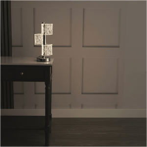 Acrylic Lamp with 3 Lights 34cm - TABLE/BEDSIDE LAMPS - Beattys of Loughrea