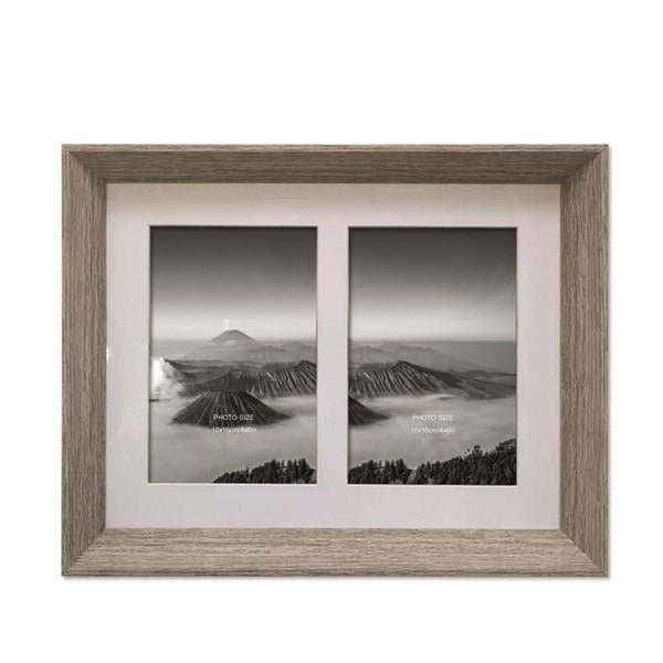 Natural Photo Frame Double 4x6in - PHOTO FRAMES - PLATED, GILT, STONE - Beattys of Loughrea