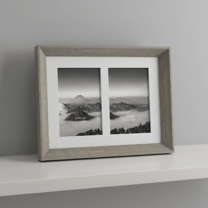 Natural Photo Frame Double 4x6in - PHOTO FRAMES - PLATED, GILT, STONE - Beattys of Loughrea
