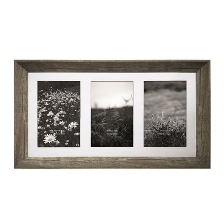Natural Photo Frame Triple 4x6in - PHOTO FRAMES - PLATED, GILT, STONE - Beattys of Loughrea