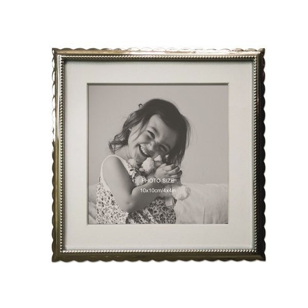 Metal Photo Frame 4x4in - PHOTO FRAMES - PLATED, GILT, STONE - Beattys of Loughrea