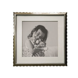 Metal Photo Frame 4x4in - PHOTO FRAMES - PLATED, GILT, STONE - Beattys of Loughrea