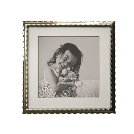 Metal Photo Frame 4x4in - PHOTO FRAMES - PLATED, GILT, STONE - Beattys of Loughrea