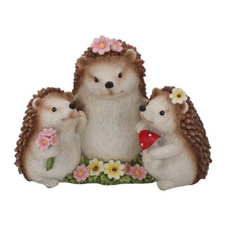 Hedgehog Family Ornament 13 x 10cm - ORNAMENTS - Beattys of Loughrea