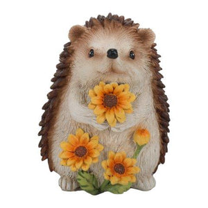 Hedgehog with Flowers Ornament 8cm - ORNAMENTS - Beattys of Loughrea