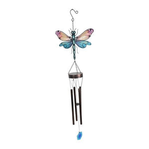 Dragonfly Wind Chime 23x78cm - GARDEN ORNAMENTS INCL SOLAR - Beattys of Loughrea