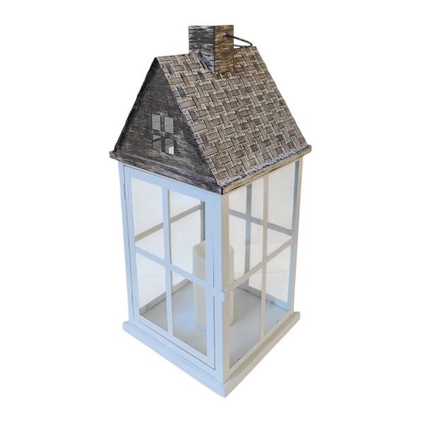 LED House Lantern 55cm - CANDLE HOLDERS / Lanterns - Beattys of Loughrea