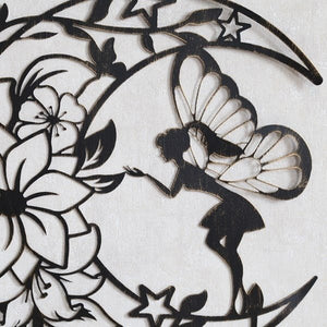 Fairy Wall Art Bronze 60cm - WALL PLAQUE/STATUES - Beattys of Loughrea
