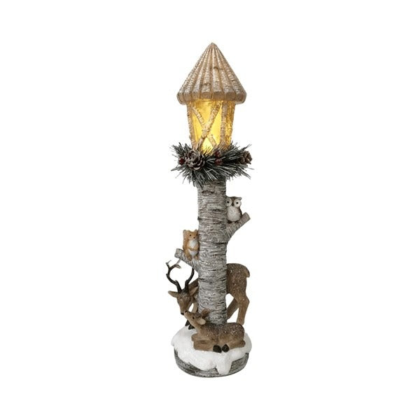 Lampadaire LED et chevreuil 35cm