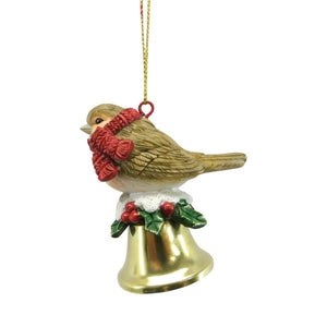 Décoration suspendue Robin Bells 6cm