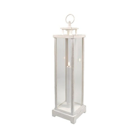 LED Lantern White 12x45cm - XMAS LANTERNS/ BOTTLES - Beattys of Loughrea