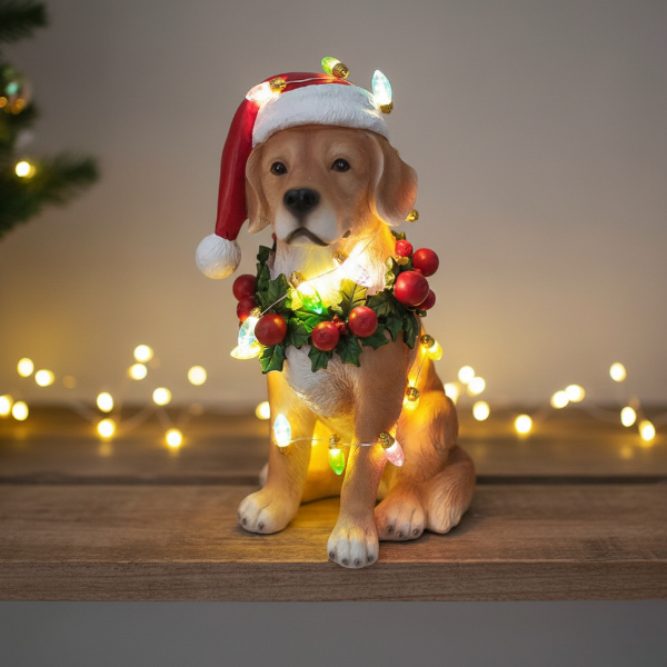 LED Christmas Retriever 12x25cm