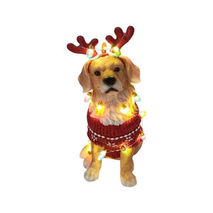 LED Christmas Retriever Puppy 12x26cm