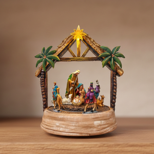 Crèche animée LED 21,5 cm