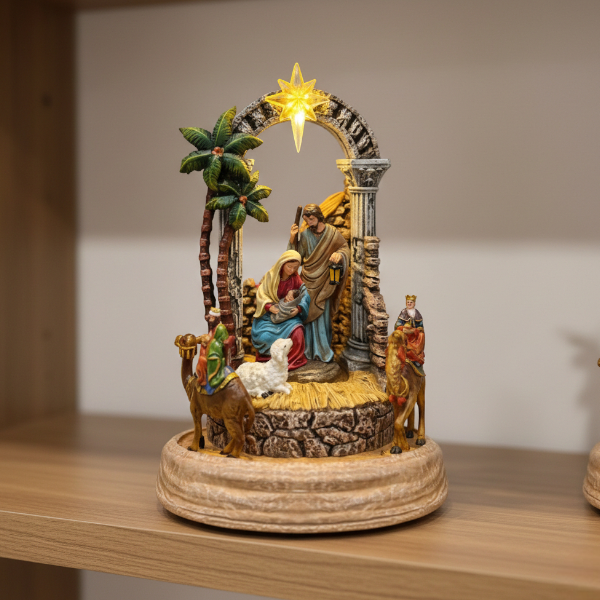 LED animierte Krippe 22cm