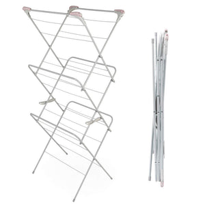 Russell Hobbs® 3 Tier Clothes Airer Pink/Grey - CLEANING CLOTHES AIRER - Beattys of Loughrea
