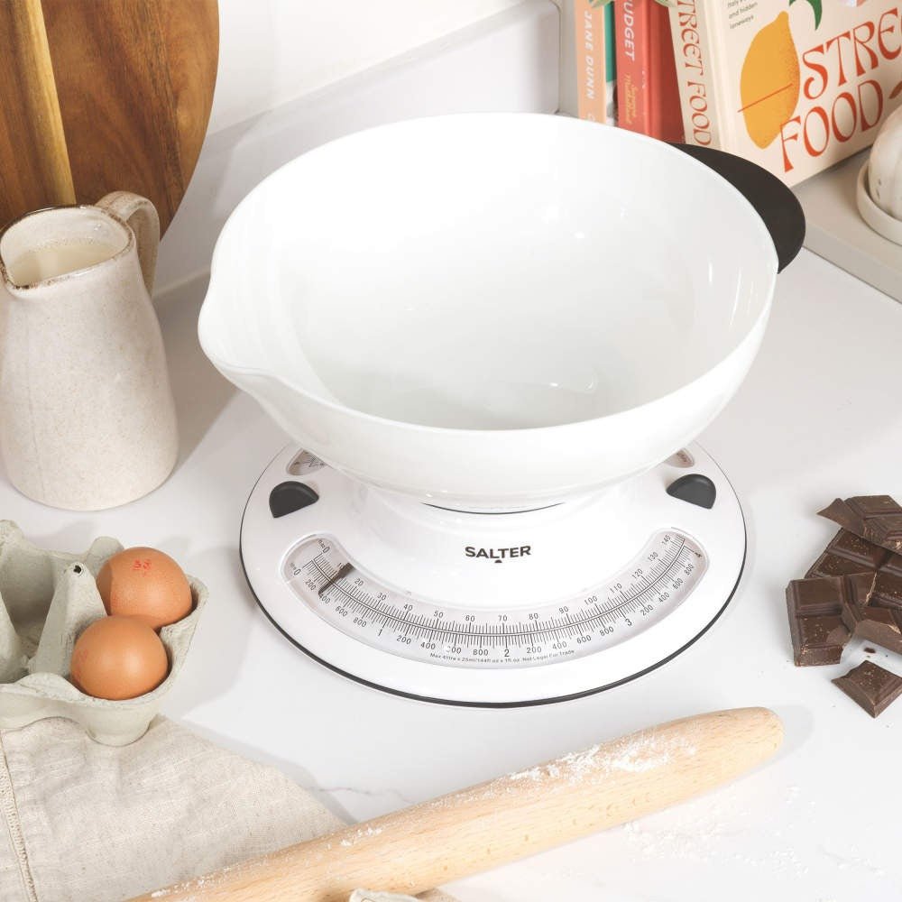 Salter Aquaweigh Mechanical Kitchen Scale – White - KITCHEN SCALES - Beattys of Loughrea