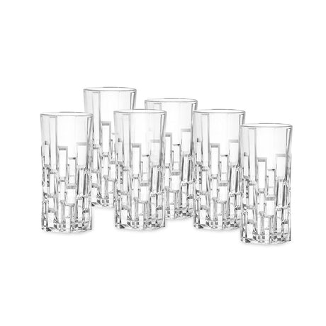 RCR Crystal ETNA Set of 6 Hi - Ball Glasses – 340ml - DRINKING GLASSES - Beattys of Loughrea