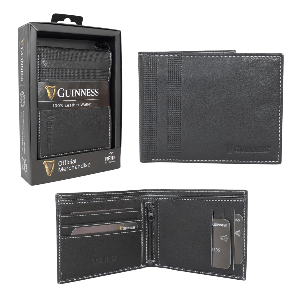 Guinness 100% Leather Wallet - HANDBAGS, MANBAGS, SHOPPING BAGS - Beattys of Loughrea