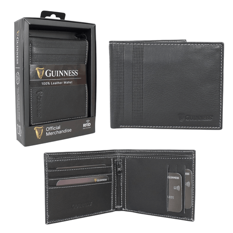 Guinness 100% Leather Wallet - HANDBAGS, MANBAGS, SHOPPING BAGS - Beattys of Loughrea