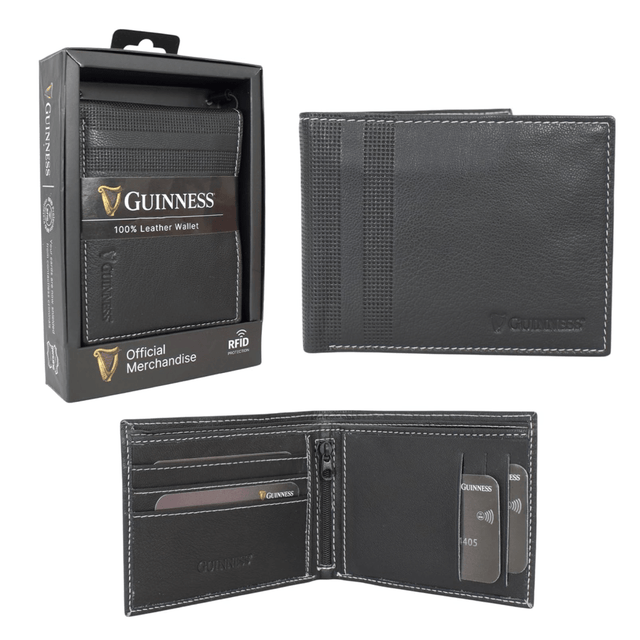 Guinness 100% Leather Wallet - HANDBAGS, MANBAGS, SHOPPING BAGS - Beattys of Loughrea