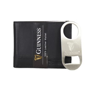 Guinness Leather Wallet & Bottle Opener Gift Set - HANDBAGS, MANBAGS, SHOPPING BAGS - Beattys of Loughrea