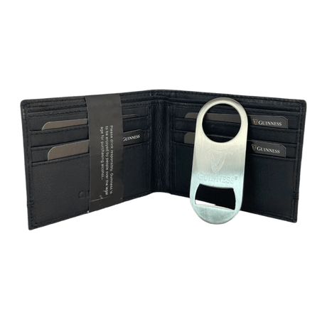 Guinness Leather Wallet & Bottle Opener Gift Set - HANDBAGS, MANBAGS, SHOPPING BAGS - Beattys of Loughrea
