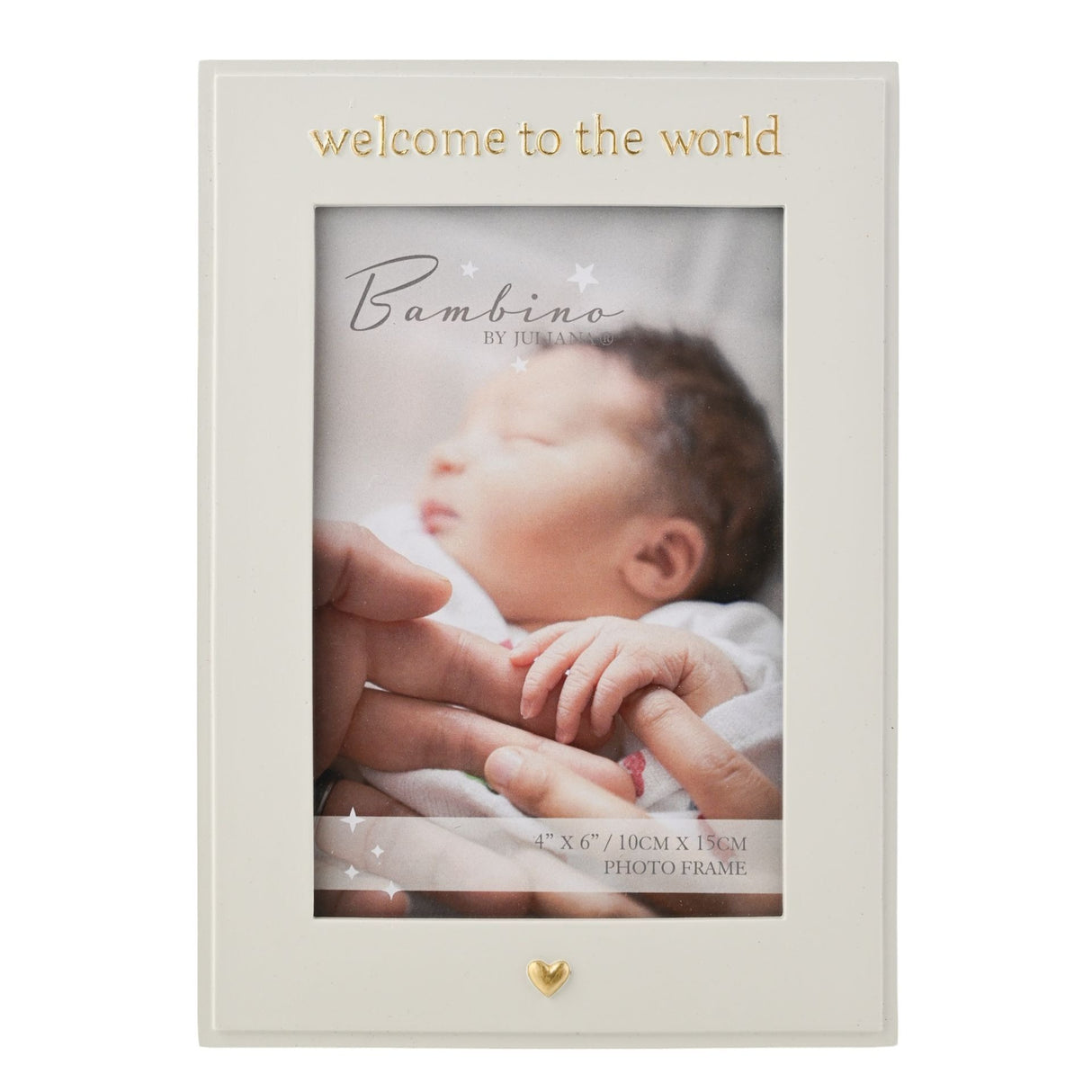 Bambino 'Welcome to the World' Photo Frame 4" x 6" - PHOTO FRAMES - PLATED, GILT, STONE - Beattys of Loughrea