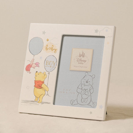 Disney Magical Beginnings Frame 4" x 6" Pooh Baby Boy - PHOTO FRAMES - PLATED, GILT, STONE - Beattys of Loughrea