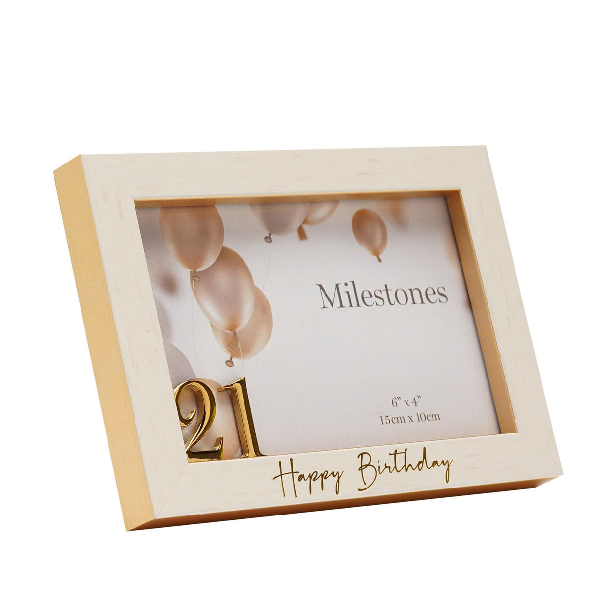 Milestones 3D Number Frame 6" x 4" – 21 - PHOTO FRAMES - PLATED, GILT, STONE - Beattys of Loughrea