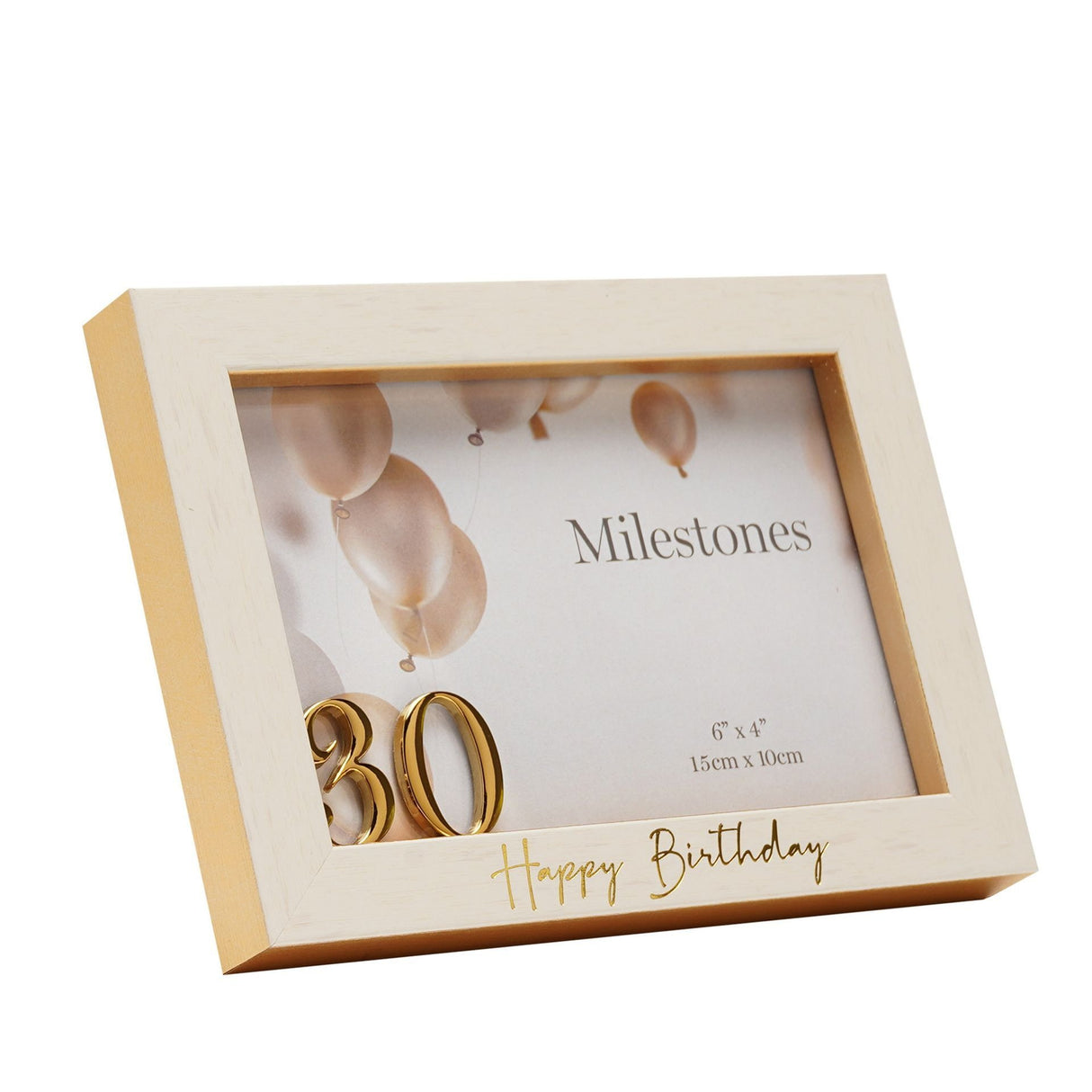 Milestones 3D Number Frame 6" x 4" – 30 - PHOTO FRAMES - PLATED, GILT, STONE - Beattys of Loughrea