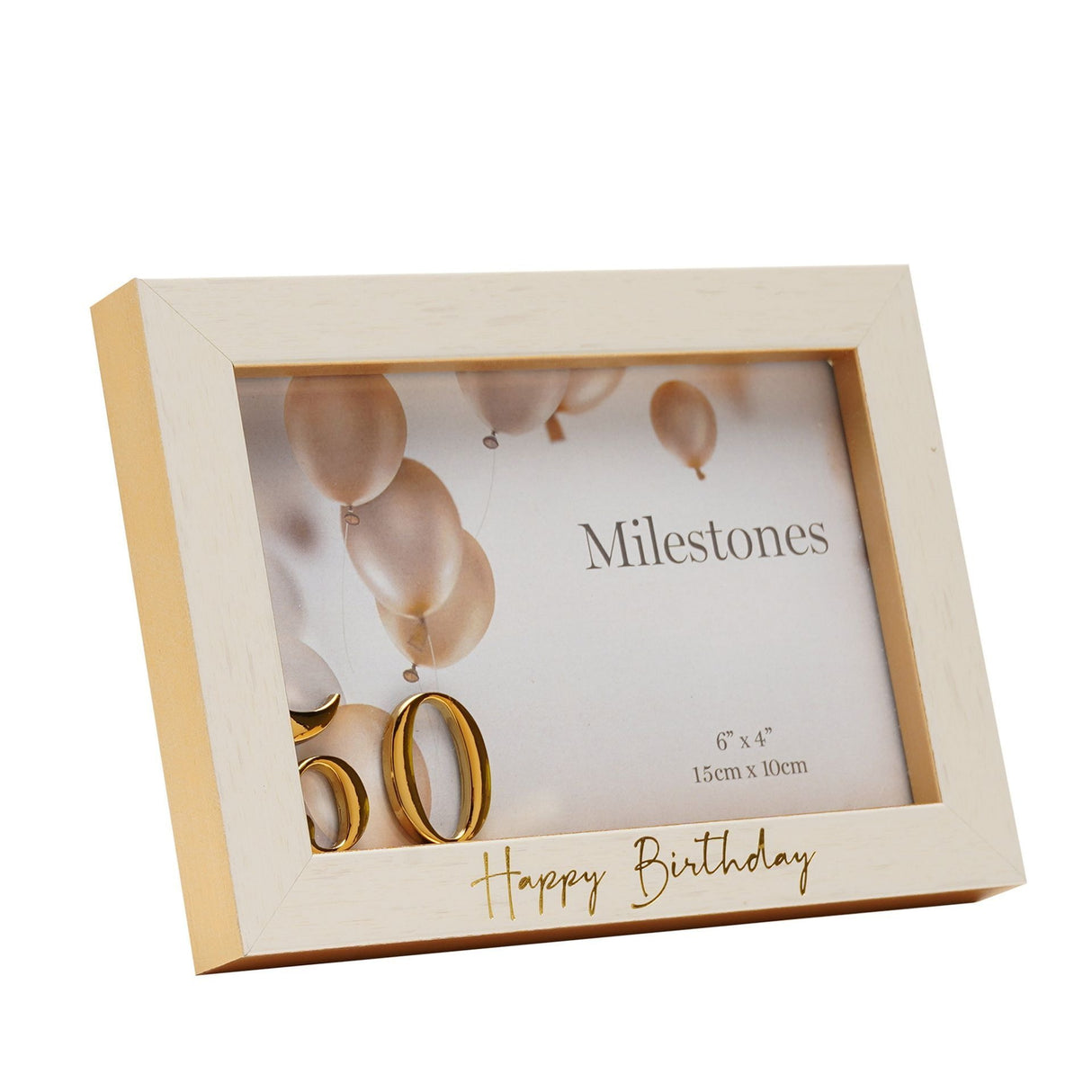 Milestones 3D Number Frame 6" x 4" – 50 - PHOTO FRAMES - PLATED, GILT, STONE - Beattys of Loughrea