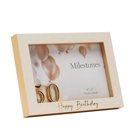 Milestones 3D Number Frame 6" x 4" – 50 - PHOTO FRAMES - PLATED, GILT, STONE - Beattys of Loughrea