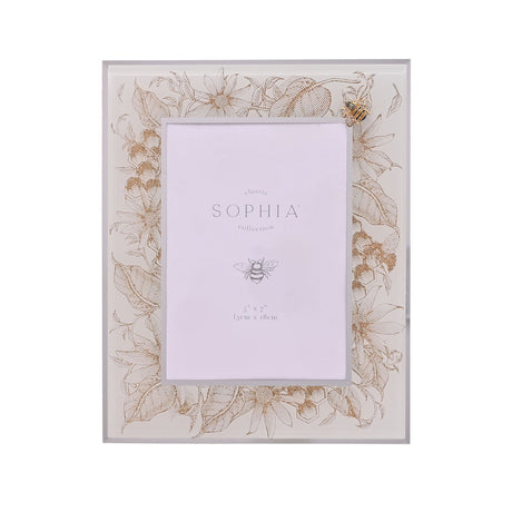 Sophia Classic Golden Bee 5 x 7" Glass Photo Frame - PHOTO FRAMES - PLATED, GILT, STONE - Beattys of Loughrea