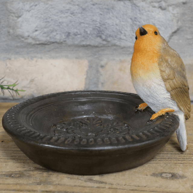Resin Robin Birdfeeder - ORNAMENTS - Beattys of Loughrea