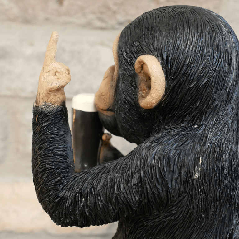 Up Yours Monkey McGuinness Ornament 25cm - ORNAMENTS - Beattys of Loughrea