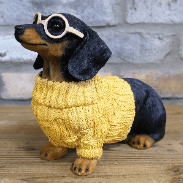 Dachshund Dog in Sweater - ORNAMENTS - Beattys of Loughrea