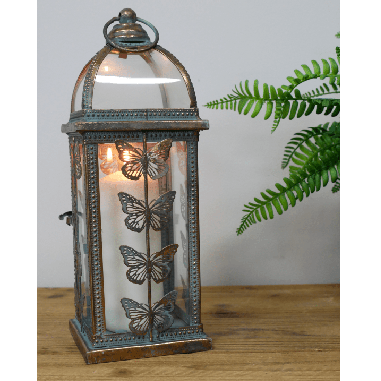 Butterfly Lantern 31cm - ORNAMENTS - Beattys of Loughrea