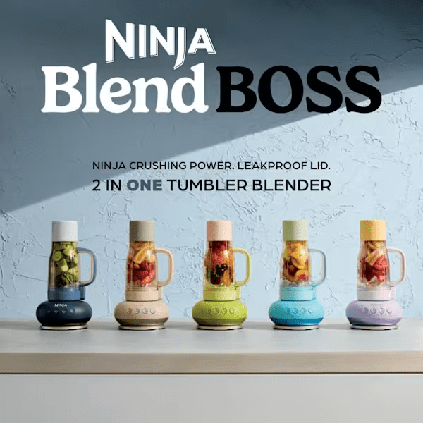 Ninja BlendBoss Blender - Blue Raspberry DB351UKBL - LIQUIDISERS - Beattys of Loughrea