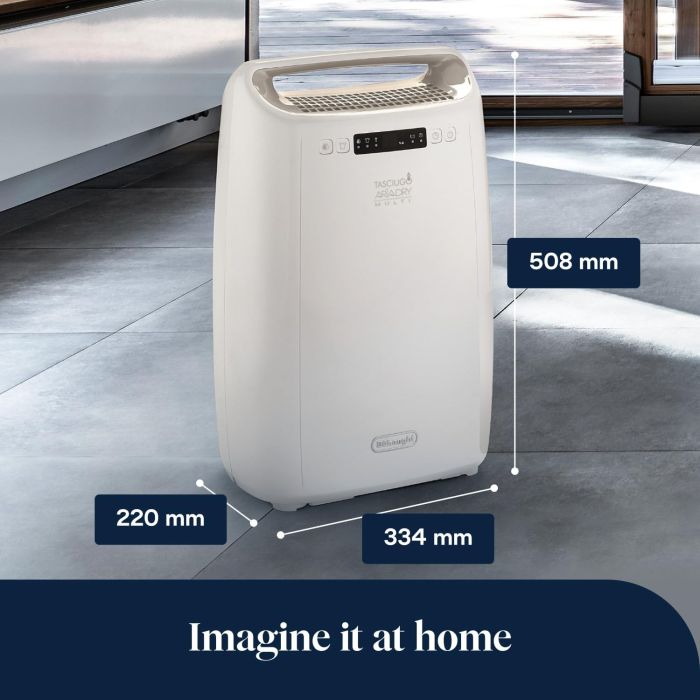 DeLonghi Tasciugo AriaDry 14L Multi - Function Dehumidifier White DEXD214RF - DE HUMIDIFIER - Beattys of Loughrea