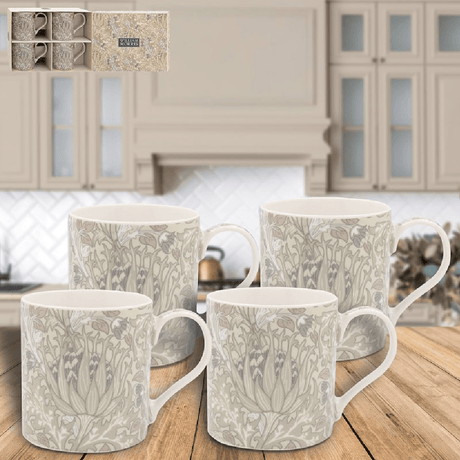 William Morris Artichoke Mugs – Set of 4 - MUG SETS - Beattys of Loughrea