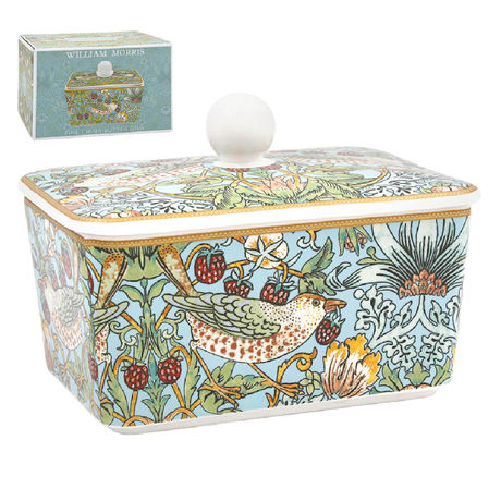 William Morris Strawberry Thief Butter Dish - GENERAL LOOSE WARE - Beattys of Loughrea