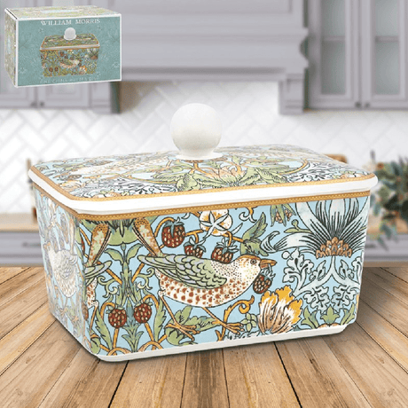 William Morris Strawberry Thief Butter Dish - GENERAL LOOSE WARE - Beattys of Loughrea
